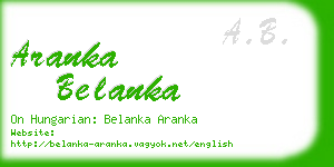 aranka belanka business card